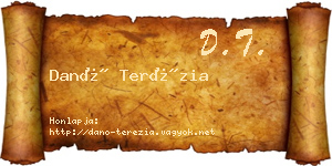 Danó Terézia névjegykártya