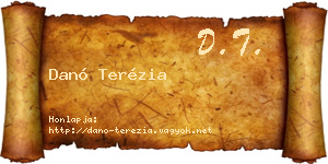 Danó Terézia névjegykártya