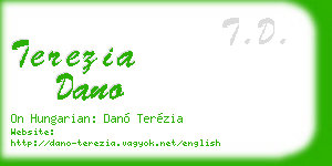 terezia dano business card