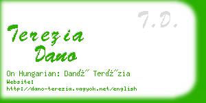 terezia dano business card